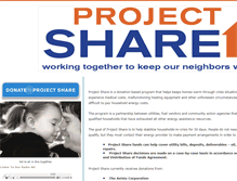 Tablet Screenshot of givetoprojectshare.org